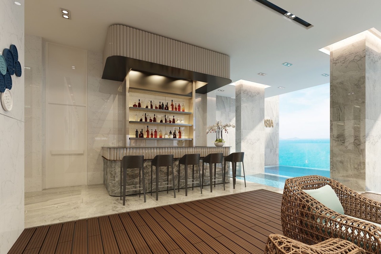 Không gian quầy bar sang trọng tại hồ bơi khách sạn Grand Gosia Nha Trang Không gian quầy bar sang trọng tại hồ bơi khách sạn Grand Gosia Nha Trang